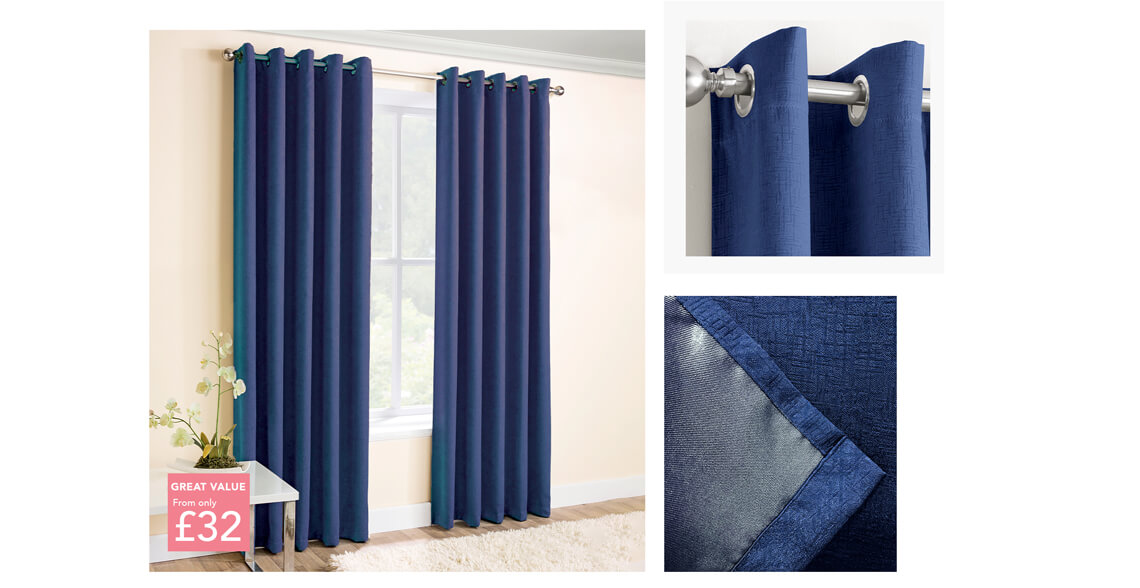 Vogue Blackout Thermal Lined Curtains - RT727